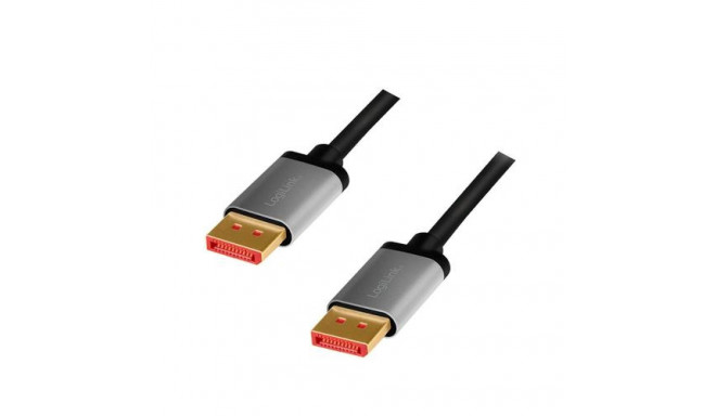 LogiLink CDA0105 DisplayPort cable 2 m Black, Grey