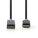 Nedis CCBW37100AT20 video cable adapter 2 m DisplayPort HDMI Anthracite