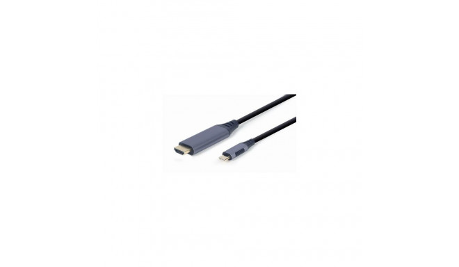 Gembird CC-USB3C-HDMI-01-6 video cable adapter 1.8 m USB Type-C HDMI Type A (Standard) Black, Grey