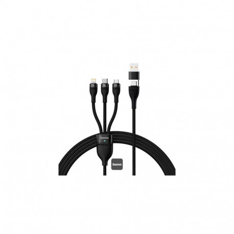 Baseus CASS030101 USB cable 1.2 m USB A/USB C USB C/Micro-USB B/Lightning Black