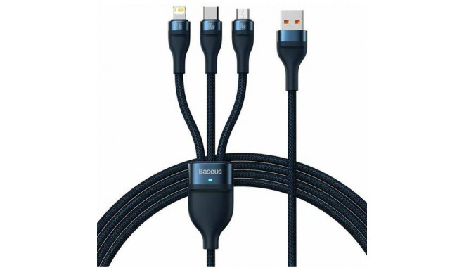 Baseus CASS030003 USB cable 1.2 m USB A USB C/Micro USB-A/Lightning Blue