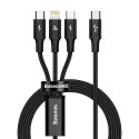 Baseus Rapid 3-in-1 USB cable 1.5 m USB A USB C/Micro USB A/Lightning Black