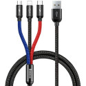 Baseus CAMLT-ASY01 USB cable 0.3 m USB A USB C/Micro USB A/Lightning Black