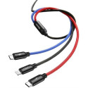 Baseus CAMLT-ASY01 USB cable 0.3 m USB A USB C/Micro USB A/Lightning Black