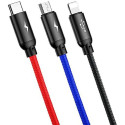 Baseus CAMLT-ASY01 USB cable 0.3 m USB A USB C/Micro USB A/Lightning Black