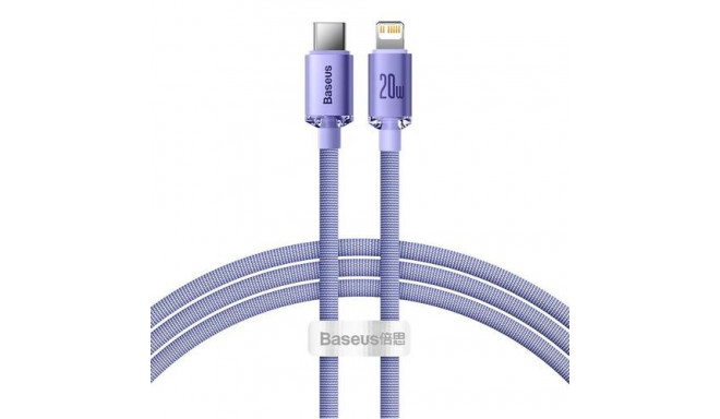 Baseus Crystal Shine mobile phone cable Purple 1.2 m USB C Lightning