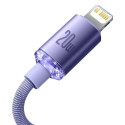 Baseus Crystal Shine mobile phone cable Purple 1.2 m USB C Lightning