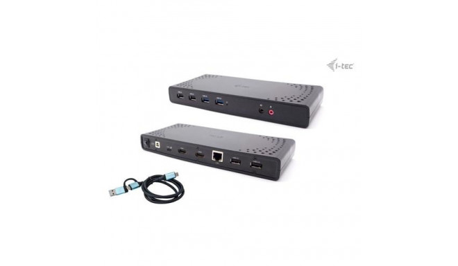 i-tec USB 3.0 / USB-C / Thunderbolt Dual Display Docking Station + Power Delivery 100W