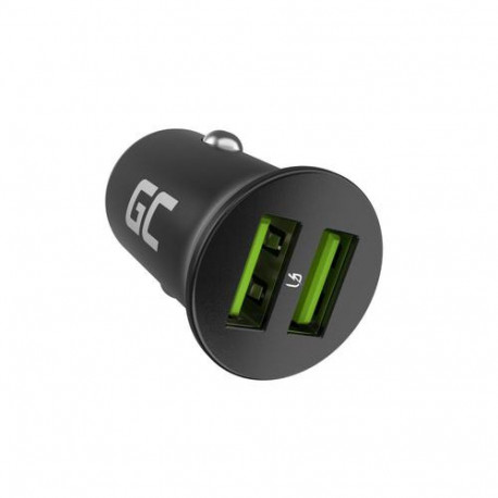 Green Cell GC CADM-GC-36AA - USB-Ladegeraet 36 W 2x USB-A schwarz Flashlight, GPS, Headphones, Mobil