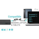 i-tec USB 3.0 / USB-C / Thunderbolt 3 Professional Dual 4K Display Docking Station Generation 2 + Po