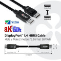 CLUB3D DisplayPort 1.4 HBR3 Cable 2m/6.56ft M/M 8K60Hz CLUB3D DisplayPort 1.4 HBR3 Cable 2m/6.56ft M/M 8K60Hz