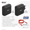 CLUB3D Travel Charger 100 Watt GAN technology, USB-IF TID certified, Single port USB Type-C, Power D