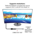 CLUB3D USB Type C to DisplayPort 1.4 8K60Hz HBR3 Active Adapter