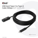 CLUB3D USB Gen2 Type-C to Type-A Cable 10Gbps M/F 5m/16.4ft