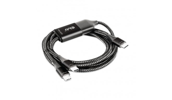CLUB3D USB Type-C, Y charging cable to 2x USB Type-C max. 100W, 1.83m/6ft M/M