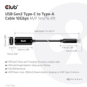 CLUB3D USB Gen2 Type-C to Type-A Cable 10Gbps M/F 5m/16.4ft