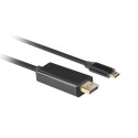 Lanberg CA-CMDP-10CU-0018-BK video cable adapter 1.8 m USB Type-C DisplayPort Black