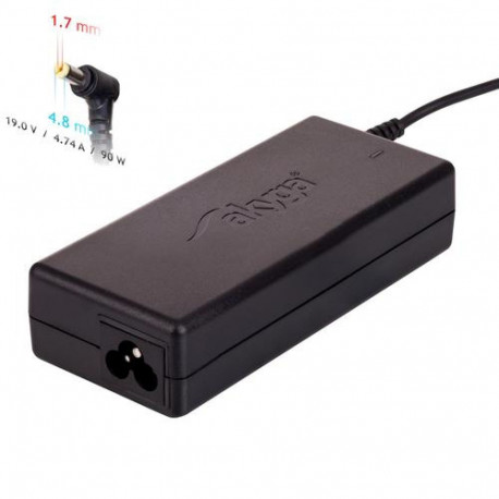 Akyga notebook power adapter AK-ND-08 19V/4.74A 90W 4.8x1.7 mm HP power adapter/inverter Indoor Blac