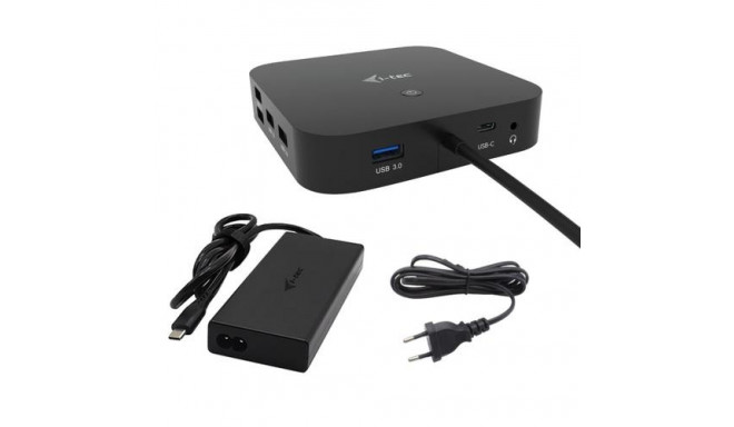 i-tec USB-C HDMI Dual DP Docking Station with Power Delivery 100 W + Universal Charger 100 W
