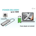 i-tec USB-C Metal Nano 2x Display Docking Station + Power Delivery 100 W