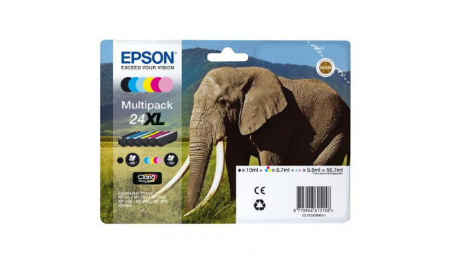 Epson Elephant Multipack 6-colours 24XL Claria Photo HD Ink
