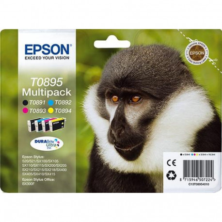 Epson Monkey T0895 DURABrite Ultra Multipack 4-colours Ink