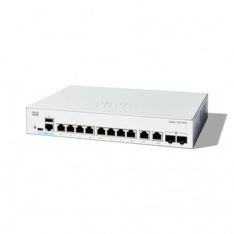 Cisco Catalyst 1300-8T-E-2G Managed Switch, 8 Port GE, Ext PS, 2x1GE Combo, Limited Lifetime Protect
