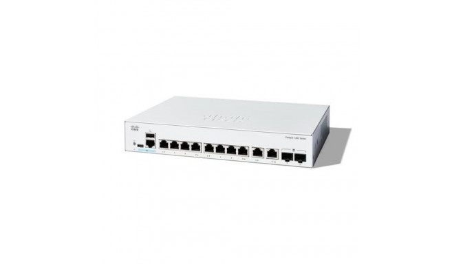 Cisco Catalyst 1300-8T-E-2G Managed Switch, 8 Port GE, Ext PS, 2x1GE Combo, Limited Lifetime Protect