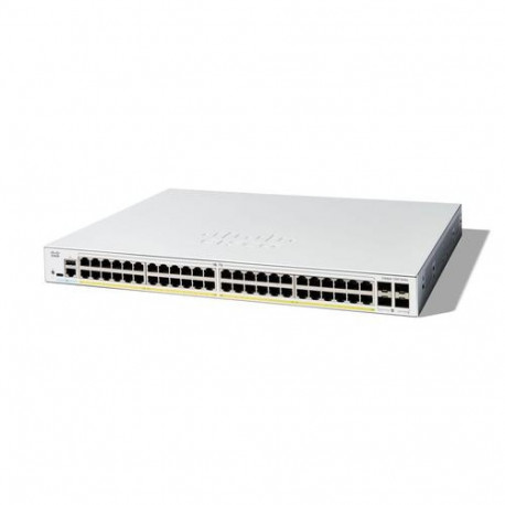 Cisco Catalyst 1200-48P-4G Smart Switch, 48 Port GE, PoE, 4x1GE SFP, Limited Lifetime Protection (C1