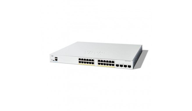 Cisco Catalyst 1200-24FP-4X Smart Switch, 24 Port GE, Full PoE, 4x10GE SFP+, Limited Lifetime Protec