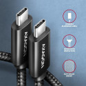 Axagon BUCM2-CM15AB Ladekabel USB-C zu USB-C 2.0, 1,5 m, PD 240 W 5 A, ALU - Schwarz - 1,5 Meter lan