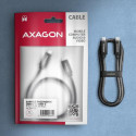 Axagon BUCM2-CM15AB Ladekabel USB-C zu USB-C 2.0, 1,5 m, PD 240 W 5 A, ALU - Schwarz - 1,5 Meter lan