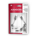 Axagon Data and charging USB 2.0 cable 1.1 m long. PD 60W, 3A. Black twisted. USB cable USB C