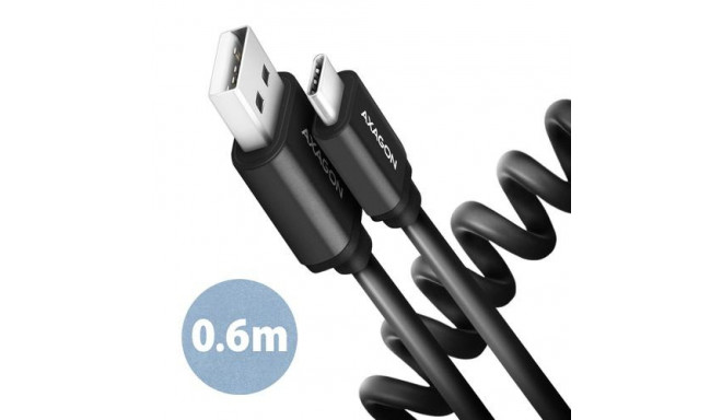 Axagon BUCM-AM10TB USB cable USB 2.0 0.6 m USB C USB A Black