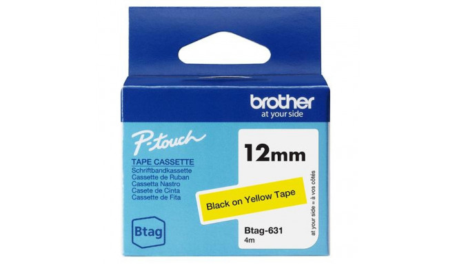 Brother BTAG-631 label-making tape Black on yellow