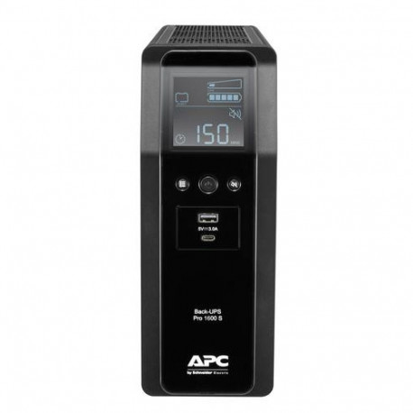 APC Back-UPS Pro, 1600VA/960W, Tower, 230V, 8x IEC C13 outlets, Sine Wave, AVR, USB Type A + C ports