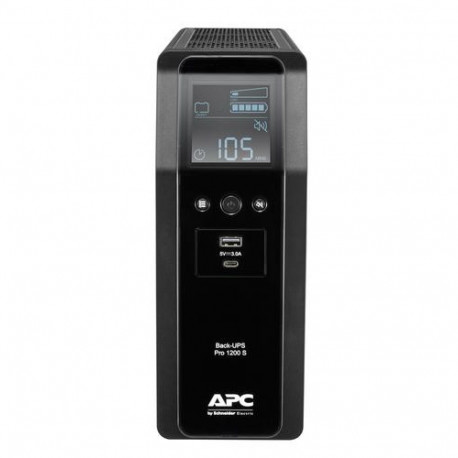 APC Back-UPS Pro, 1200VA/720W, Tower, 230V, 8x IEC C13 outlets, Sine Wave, AVR, USB Type A + C ports