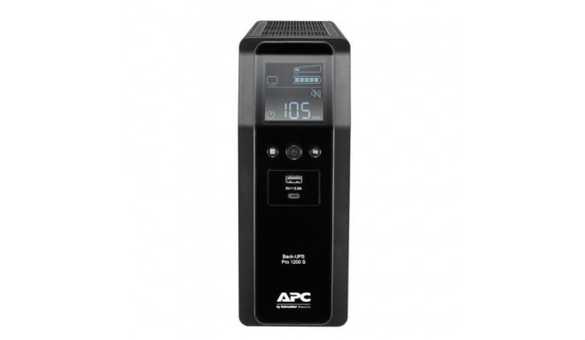 APC Back-UPS Pro, 1200VA/720W, Tower, 230V, 8x IEC C13 outlets, Sine Wave, AVR, USB Type A + C ports