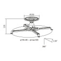 LogiLink BP0056 project mount Ceiling White