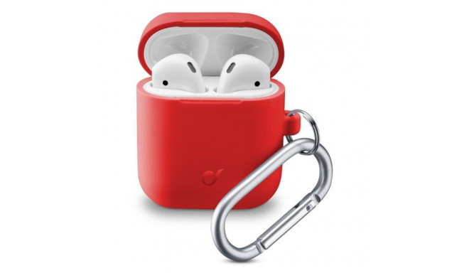 Cellularline Bounce - AirPods 1&amp;2 Soft touch silicone AirPod case with hook