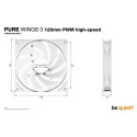 be quiet! Pure Wings 3 120mm PWM high-speed White Computer case Fan 12 cm 1 pc(s)