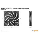 be quiet! Pure Wings 3 120mm PWM high-speed Computer case Fan 12 cm Black 1 pc(s)