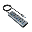 Akasa AK-HB-21BKCM interface hub USB 3.2 Gen 1 (3.1 Gen 1) Type-A 5000 Mbit/s Aluminium