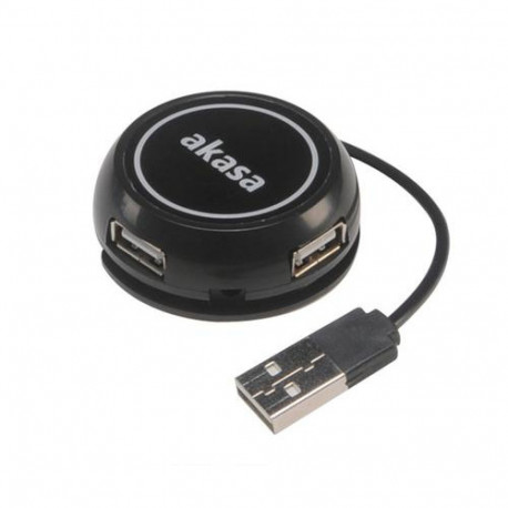 Akasa Connect4C 4-IN-1 USB 2.0 480 Mbit/s Black
