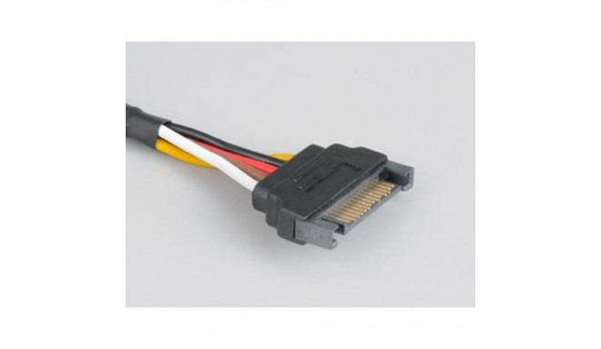 Akasa Sata Power Cable Extension Black 0.3 m
