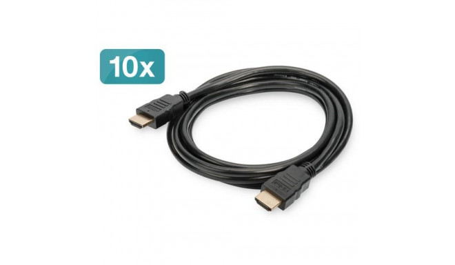 Digitus HDMI High Speed with Ethernet Connection Cable, Pack of 10 pcs