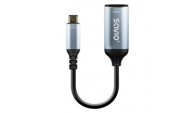 Savio AK-78 video cable adapter 0.015 m USB Type-C HDMI Black, Silver
