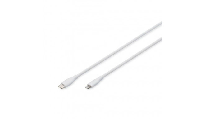 Digitus Lightning silicone connection cable, USB-C - Lightning, 2m, white