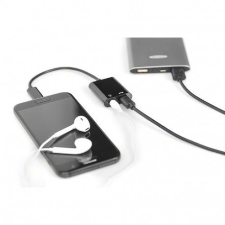 Digitus USB-C adapter / converter, USB-C to USB-C + 3.5mm jack