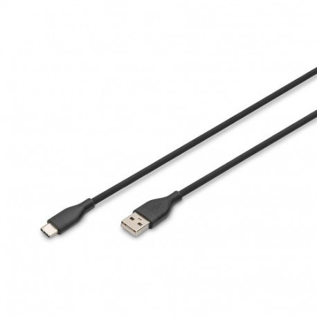 Digitus USB-C silicone connection cable, 2m, black